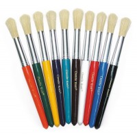Chunky Handle Brushes - Round Bristles Pk 10