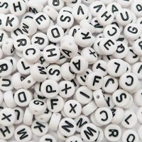 Letter Beads - White