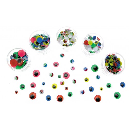 Wiggly Eyes Stack Pack Assorted Colours - Pack 560