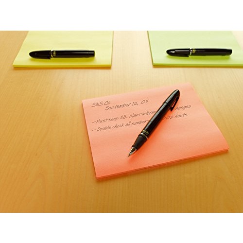 Post-it Notes 200 x 149 mm Super Sticky Note Pad, Green, Pink, Orange, Yellow, 4 pads