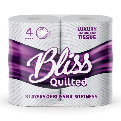 Bliss Luxury 3ply Luxury Toilet Rolls (Pack of 40)