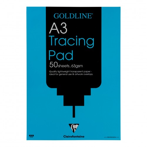 Goldline Popular Tracing Pad 63gsm Acid-free Paper 50 Sheets A3 Ref GPT2A3Z Pack 5