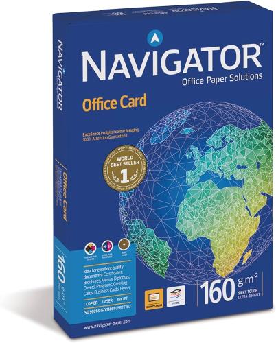 Navigator Office Card A4 Printer Paper 160 gsm Smooth White 250 Sheets