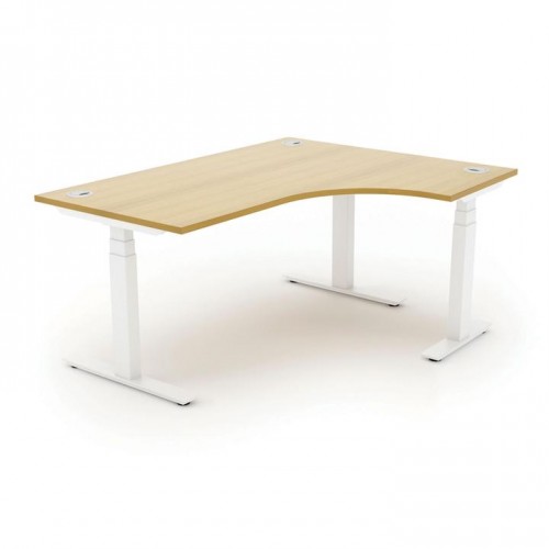 Autonomy Pro Electric Sit/Stand Crescent/Corner Desk 1400X1200X800-600-RH Beech