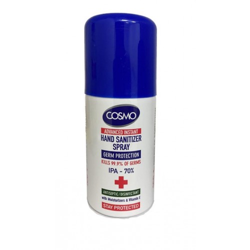 Cosmo Advanced Instant Hand and Surface Sanitiser Spray Kills 99.9% Bacteria, 70% Alcohol, 75ml