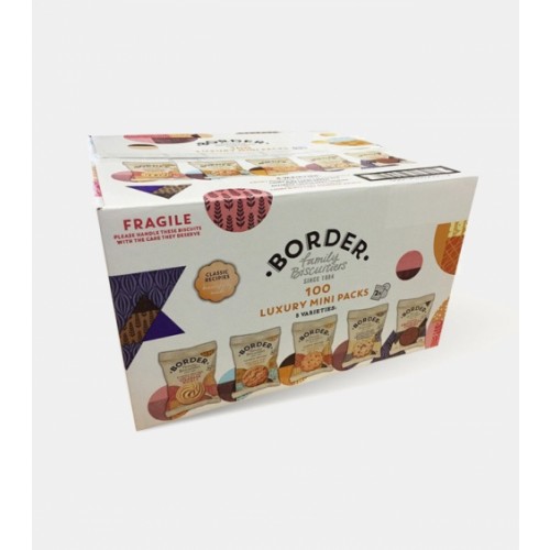Border Biscuits: Individually Wrapped Biscuit Portion Packs 5 Varieties – 100 Packs Of 2