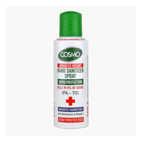 Cosmo Advanced Instant Hand and Surface Sanitiser Spray Kills 99.9% Bacteria, 70% Alcohol, 200ml