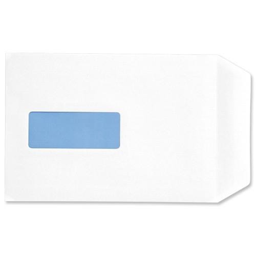 5 Star Eco Envelopes Recycled Pocket Self Seal Window 90gsm C5 229x162mm White Pack 500