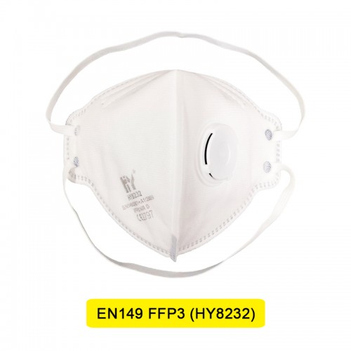 Handanhy HY8232 FFP3 NR D Vertical fold-flat disposable face mask with exhalation valve EN 149:2001 +A1:2009