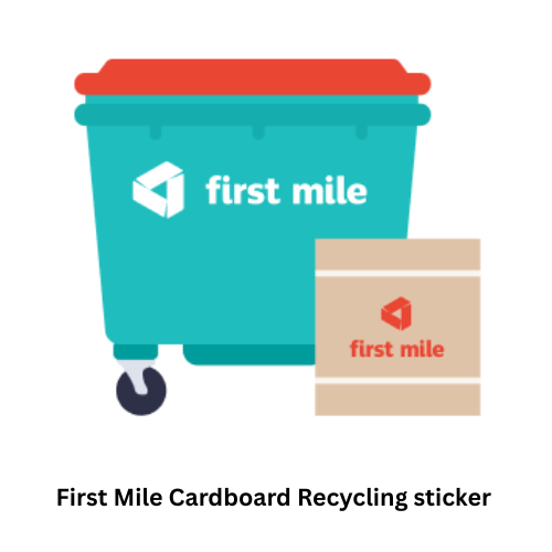 First Mile Cardboard Recycling sticker eco-friendly office product