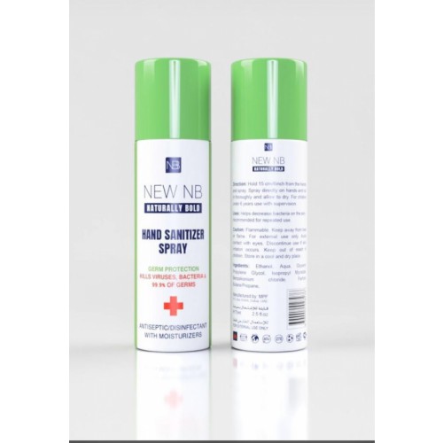 Naturally Bold Hand and Surface Sanitiser Spray Kills 99.9% Bacteria, 70% Alcohol, 60ml