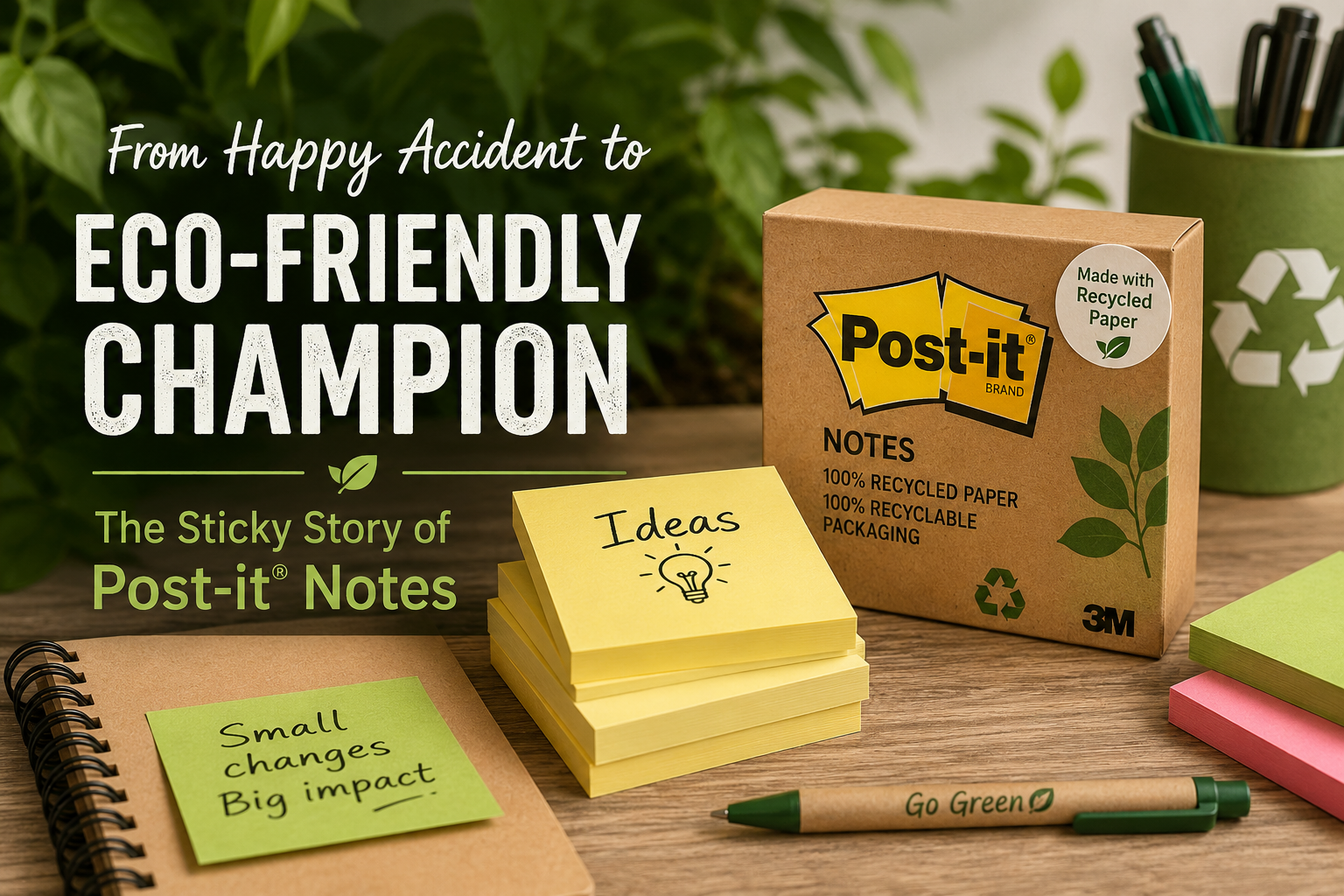 Eco-Friendly Post-it Notes & Recycled Sticky Notes