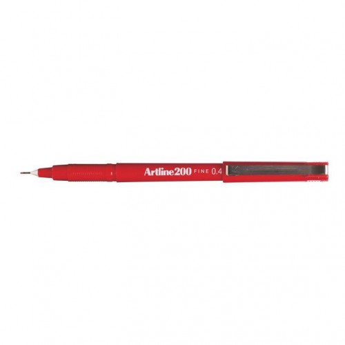 Artline 200 Fineliner Pen 0.4mm Red