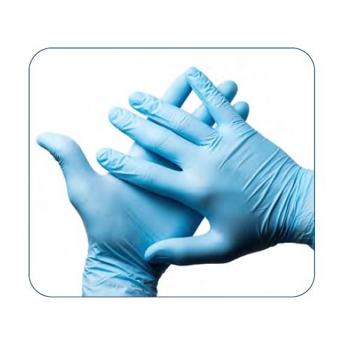 Blue Nitrile Gloves - Large or Medium - 100 gloves per box