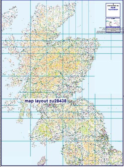 Scotland & North east England Map 1200 x 1600mm