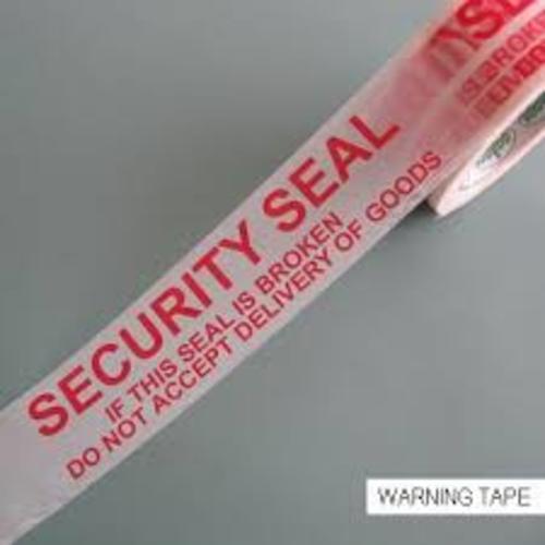 PP Security Printed Tape Wht/Rd 48mmx66m [36 reels]