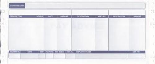 SAGE 3 PART SECURITY PAYSLIP