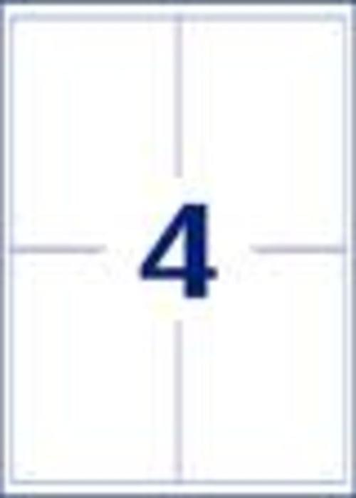 Matt White Perm Labels 105 X 148.5mm - 4/Sheet