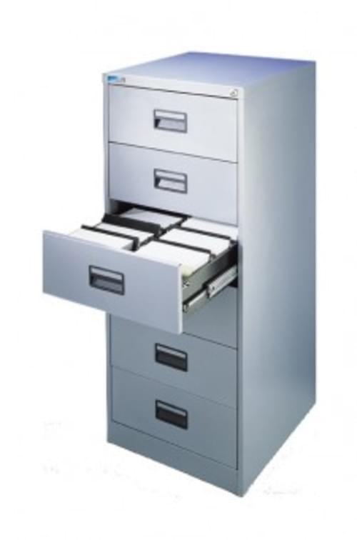 Silverline Media and Card Index Filing Cabinet 6 Drawer