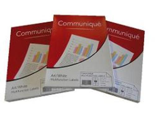 Communique A4 Multifunction Labels 99.1x93.1mm 6 Labels Per Sheet 100 Sheets