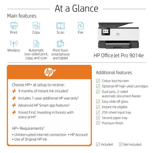 HP OfficeJet 9014e All-in-One  Wireless Colour Printer