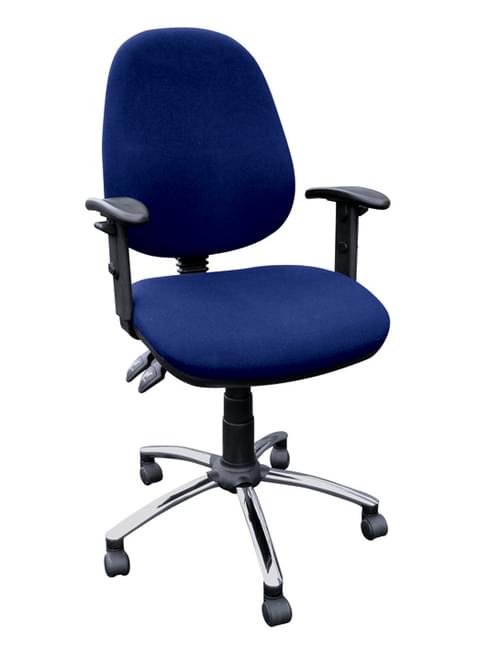 Operator Chair OC3 c/w height adj arms, chrome base