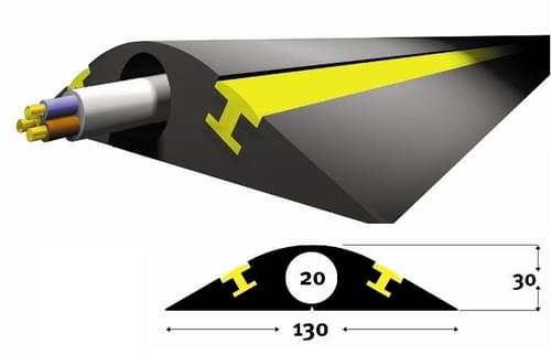 Industrial Solid Cable Protect 4.5M Long 20mm Diameter