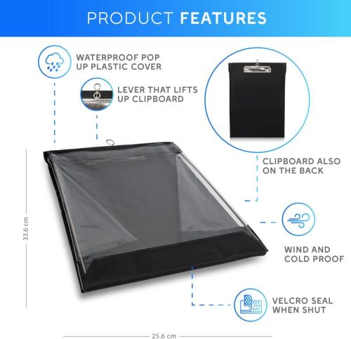 Waterproof Clipboard with Cover A4
