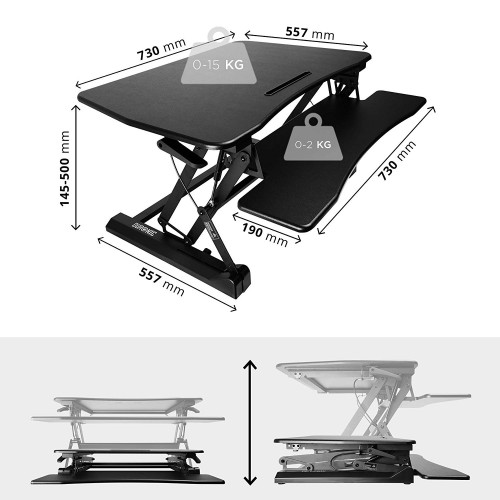 Duronic DM05D3 PC Sit Stand Desk