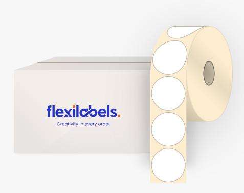 Thermal Direct White Paper 30 mm Diameter Round Labels for Roll Label Printers