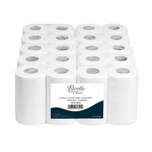 Purely Smile Luxury Toilet Roll 3 Ply Pack of 40