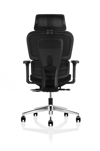 Ronda Mesh Back Operator chair with Headrest and Black Mesh Seat