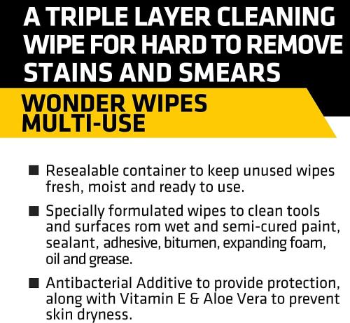 Everbuild Giant Wonder Wipes Multi Purpose Hand Wipes 300 wipes