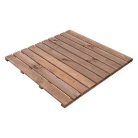 Durance Green Softwood Deck tile (L)1m (W)1000mm (T)28mm