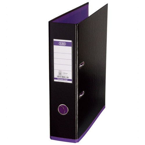 Elba My Colour Lever Arch Files Black Purple