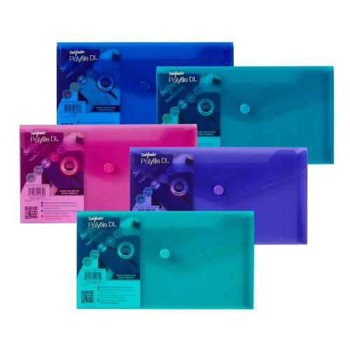 Snopake Polyfiles DL (225mm x 125mm) Electra Assorted