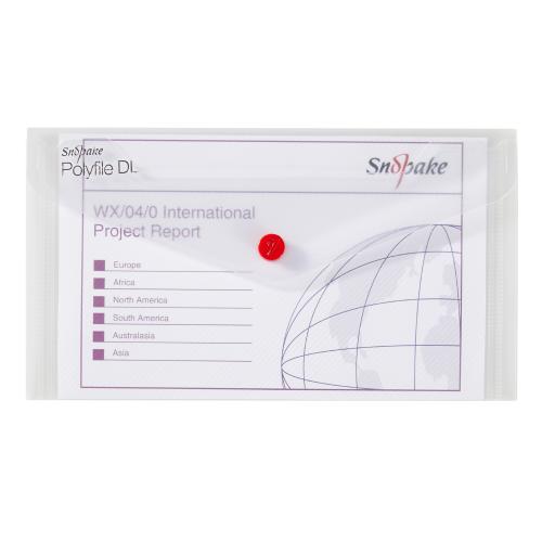 Snopake Polyfiles DL (225mm x 125mm) Clear