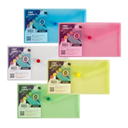 Snopake Polyfiles DL (225mm x 125mm) Classic Assorted