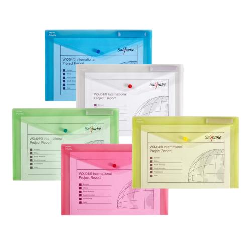 Snopake Polyfiles Foolscap Classic Colours Assorted