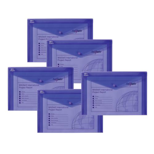 Snopake Polyfiles Foolscap Electra Purple