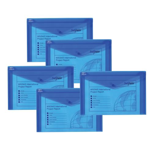 Snopake Polyfiles Foolscap Electra Blue