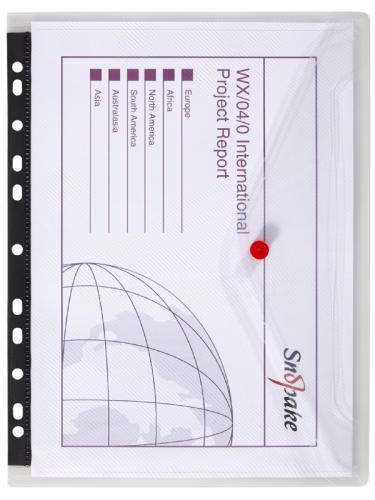Snopake Polyfile Ring Binder Wallet A4 Clear