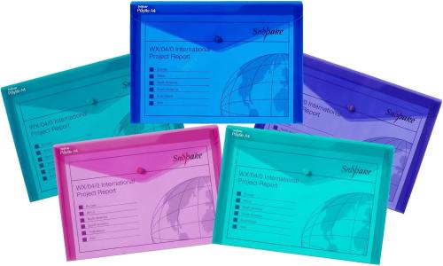 Snopake Twin Pocket Polyfile A4 Assorted Electra Colours