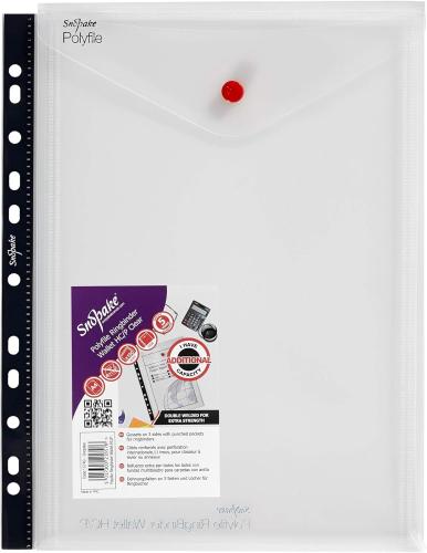 Snopake Polyfile Ring Binder Wallet A4 Clear