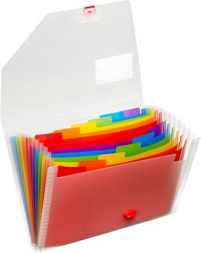 Snopake Rainbow Expanding Organiser 13 Part