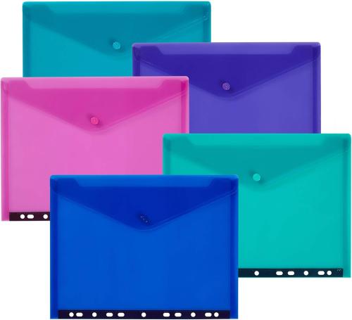 Snopake Polyfile Ring Binder Wallet A4 Electra Colours Assorted