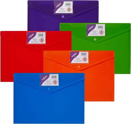 Snopake Polyfiles A4 ID Assorted Rainbow Colours