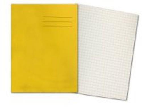 Exercise Books 8 x 6.5 80 Pages 7mm Squares Yellow