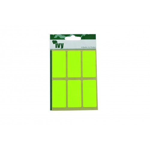 Ivy Self Adhesive Lable 25mm x 50mm Yellow Pack 24
