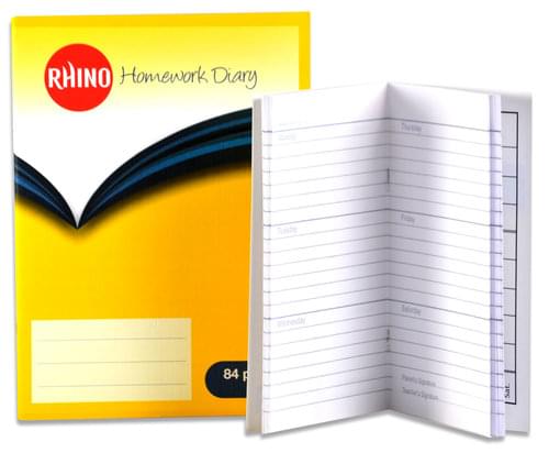 Home Work Diary 8'' x 5.75'' 5 Days 84 Pages Yellow SDWD2